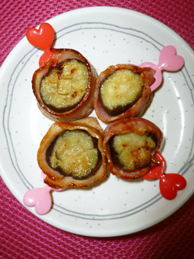 お弁当に♥ナスのベーコン巻き焼き