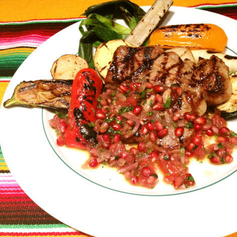 メキシカンポークと季節野菜のグリル