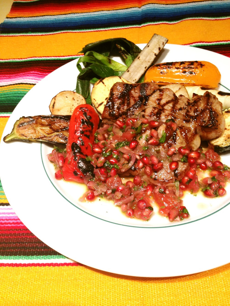 メキシカンポークと季節野菜のグリルの画像