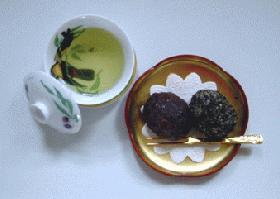 粒あんと粒あんを使ったおはぎ