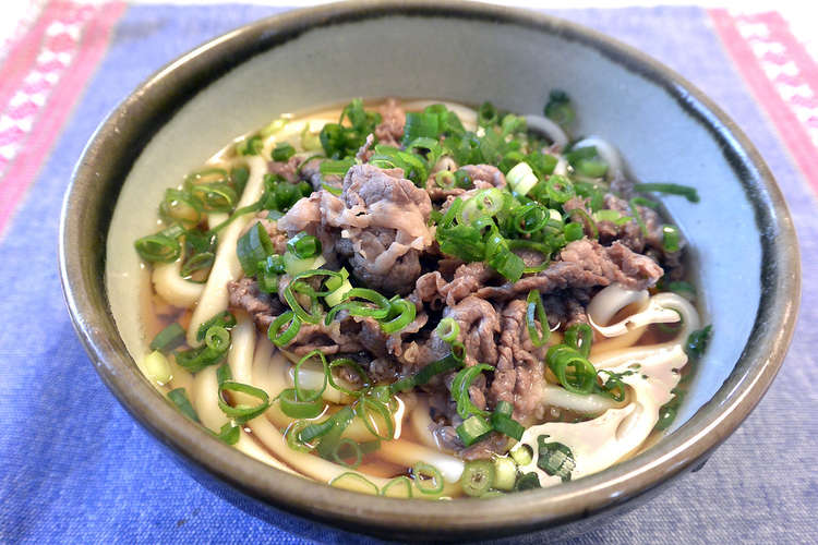 簡単 肉うどん 牛肉はすき焼きのたれ味 レシピ 作り方 By Ogamonja クックパッド 簡単おいしいみんなのレシピが356万品
