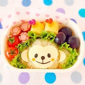キャラ弁*おさるさんおにぎり❤︎