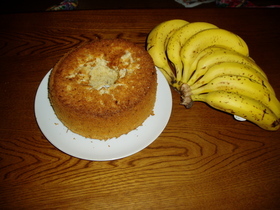 バナナのシフォンケーキの画像