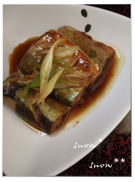 サンマと葱のカレー煮
