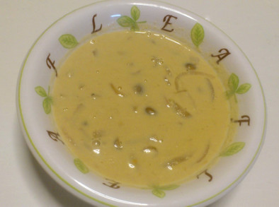 しめじ★ベーコンの豆乳味噌スープの写真