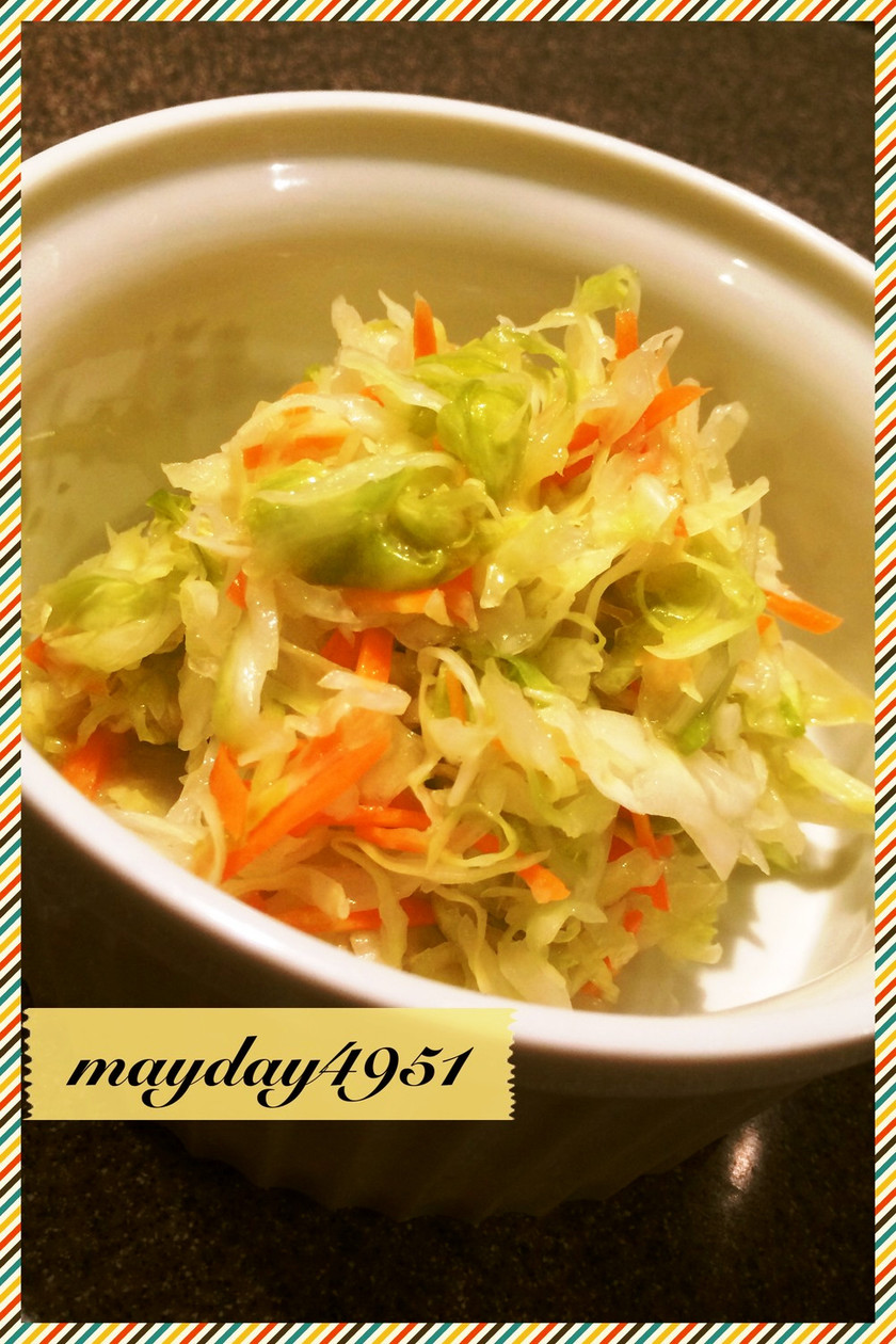 ピーナッツザワークラウトのコールスローのレシピ