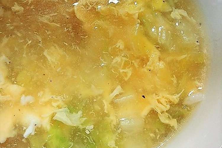 中華 スープ 白菜 とろとろ白菜と卵の中華スープ by