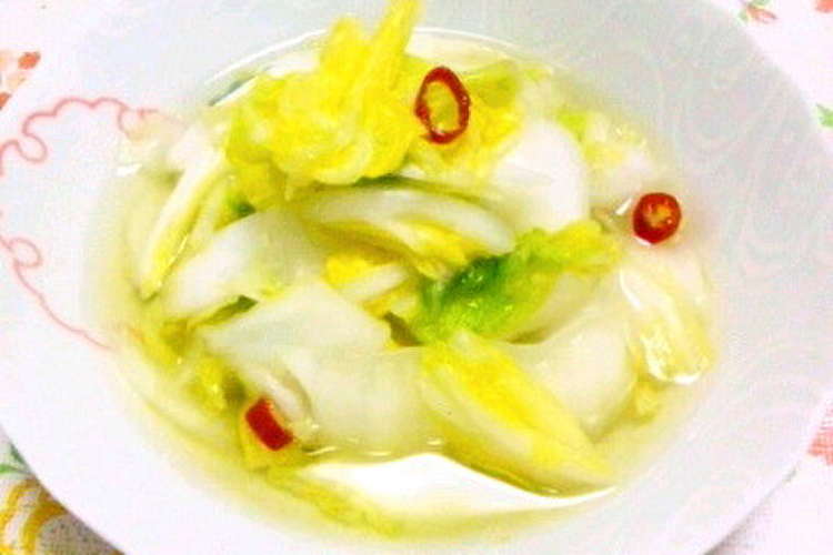 ビニール袋で簡単 さっぱり白菜の浅漬け レシピ 作り方 By まっちー食堂 クックパッド 簡単おいしいみんなのレシピが361万品