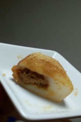 ピーナッツバターで白玉団子(≧∇≦*)