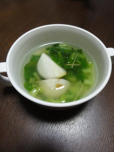カブ丸ごと！★簡単★生姜スープの写真