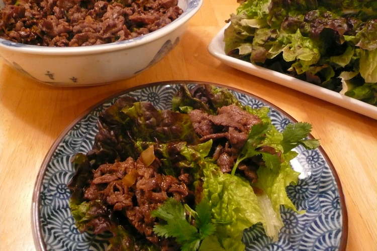 韓国焼き肉 プルコギのレタス包み レシピ 作り方 By 元気印主婦の素 クックパッド 簡単おいしいみんなのレシピが356万品