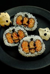 ハロウィンの飾り巻き寿司