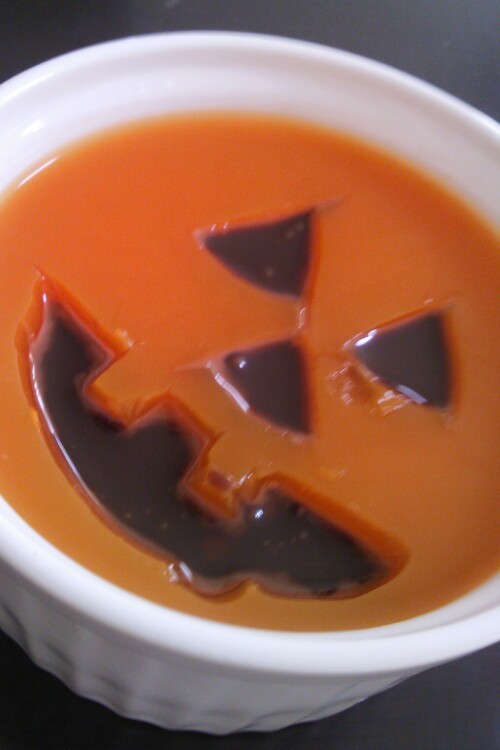 簡単☆ハロウィン☆おばけかぼちゃ風ゼリーの画像