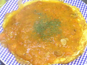 オムレツ☆トマトソースがけ