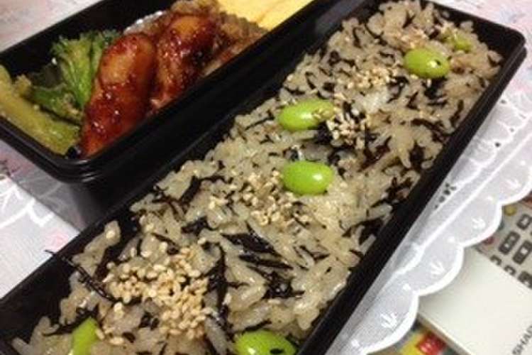 お弁当に ひじきと枝豆の簡単混ぜご飯 レシピ 作り方 By ぴかし クックパッド 簡単おいしいみんなのレシピが358万品