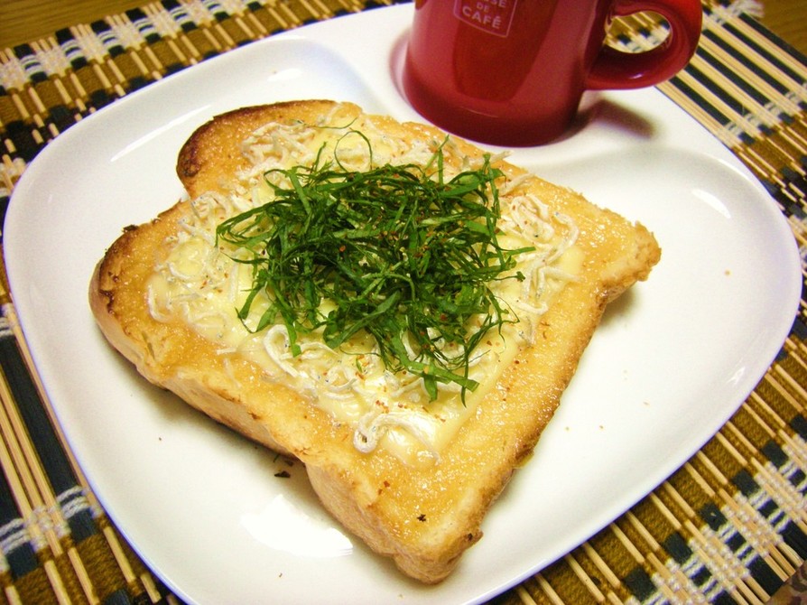 朝♪【しらすチーズトースト】の画像