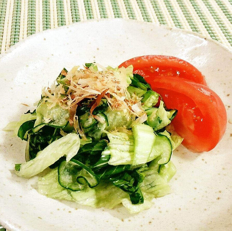青梗菜・きゅうりとレタスの和風サラダ♪の画像