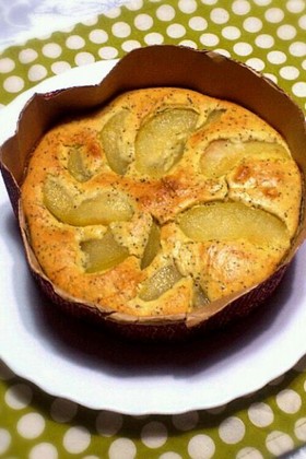 紅茶と洋梨の簡単パウンドケーキ