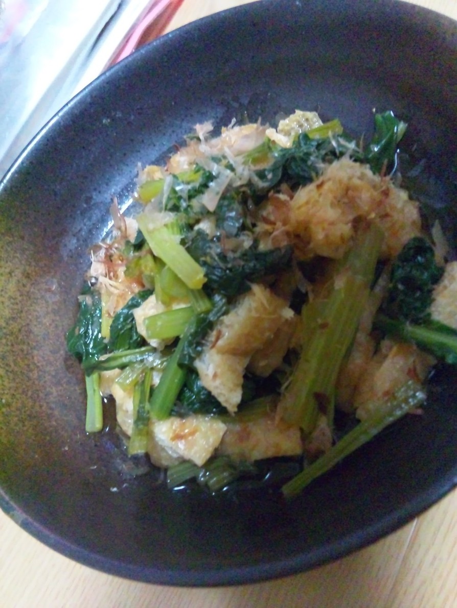 簡単☆小松菜と油揚げの煮浸しの画像