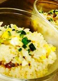 アサリの佃煮と卵の混ぜご飯