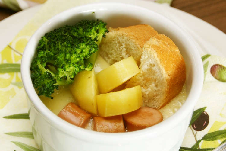お手軽チーズフォンデュ風 ココットカマン レシピ 作り方 By Sivko クックパッド