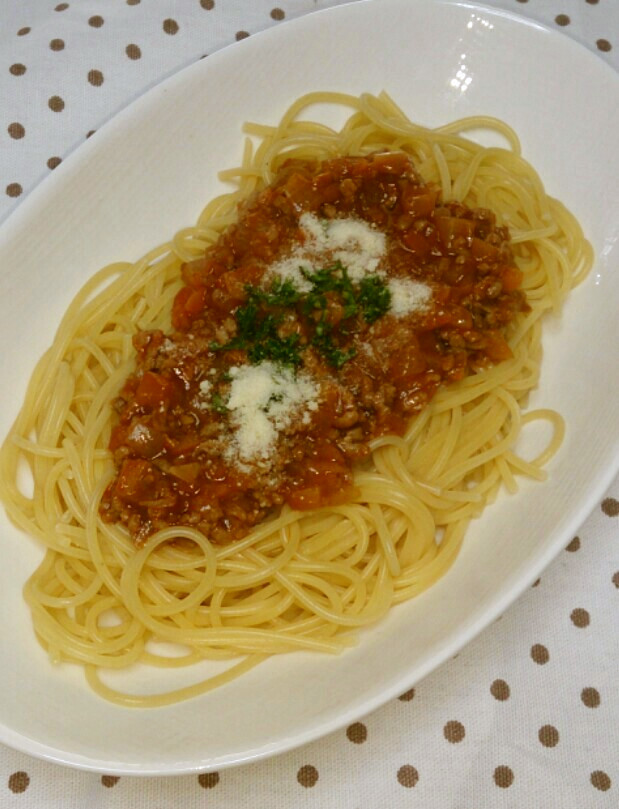スパゲッティ ミートソース&ドリアの画像