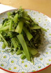 青菜炒め(小松菜と豆苗)