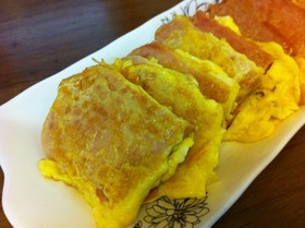 韓国の定番手抜きおかず?卵つけスパム焼き