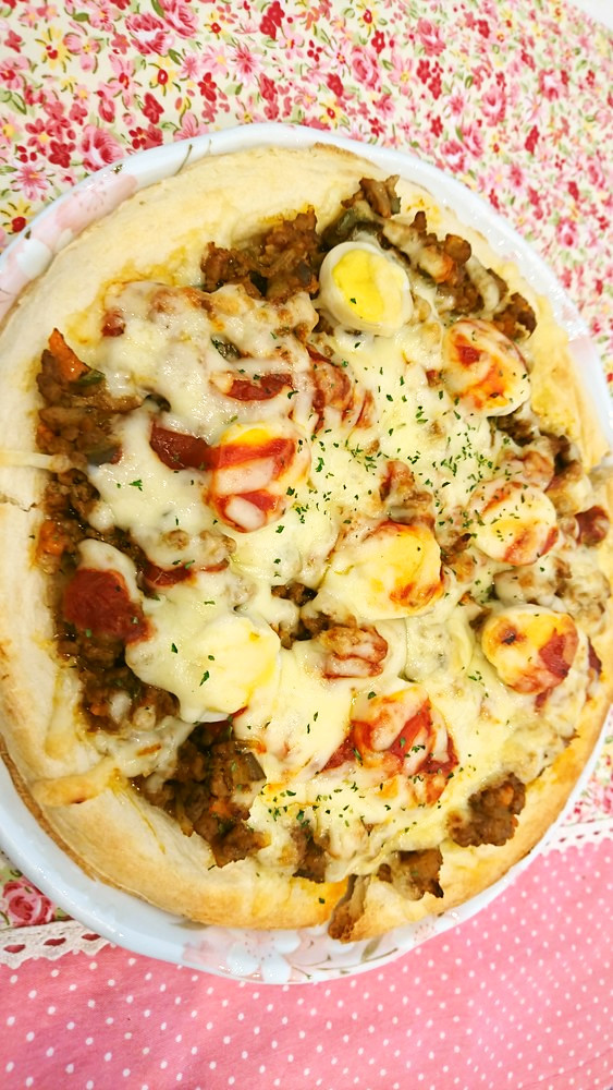 美味しい✩手作りミートピザの画像
