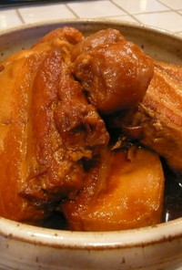 豚角煮の梅干風味