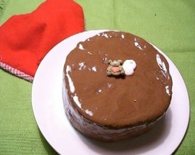 バームクーヘン風チョコレートケーキの画像