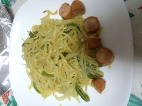 和風カレーもやし炒め