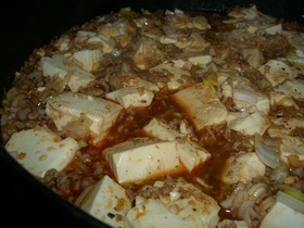辛めの麻婆豆腐!