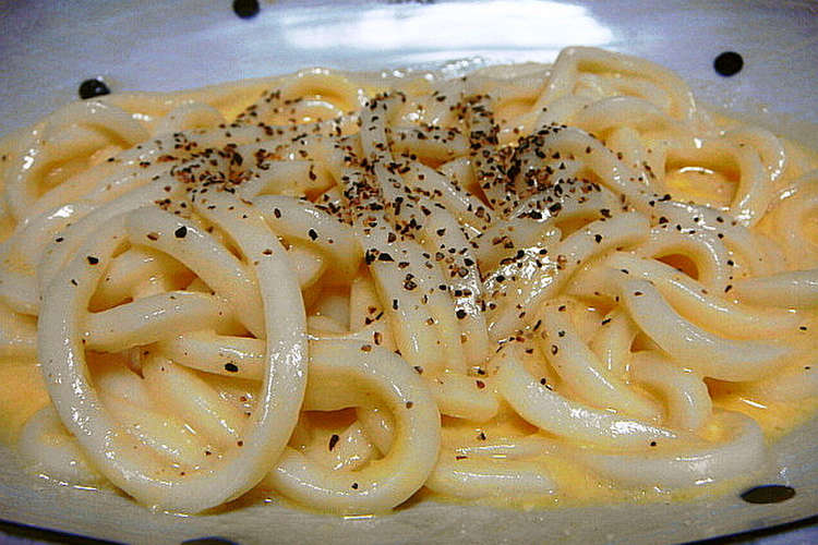 うどんdeカルボナーラ レシピ 作り方 By Laugh0305 クックパッド 簡単おいしいみんなのレシピが354万品