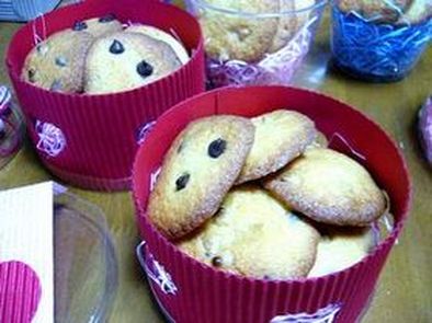 バレンタインにチョコチップクッキーの写真