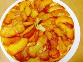 リンゴのホットケーキカラメル風の画像