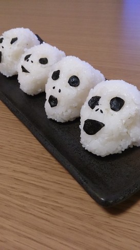 ハロウィンに!ドクロおにぎり!