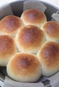 冷蔵庫でゆっくり発酵☆シンプル丸パン