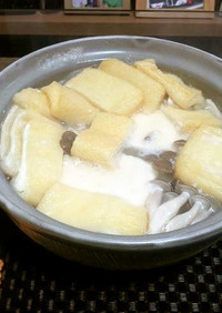豆腐と油揚げの塩麹鍋