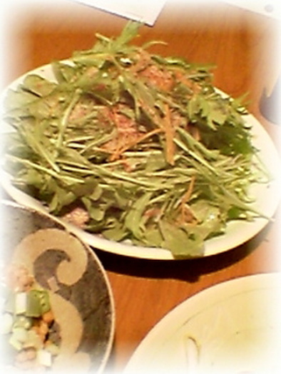 水菜のサラダの写真