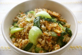 チンゲン菜の中華チャーハン