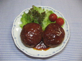 つなぎに米粉でハンバーグ