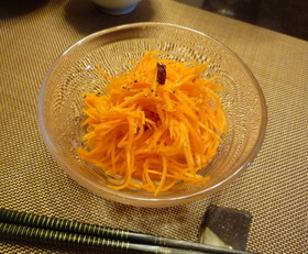人参のペペロンチーノ風