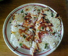 ご飯ピザ