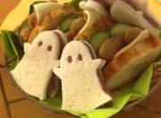 ハロウィン☆紫芋のオバケサンドの写真