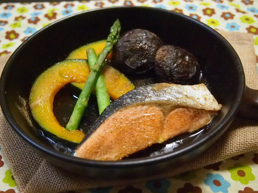 簡単！秋鮭のジンジャー風味☆オイル焼きの画像