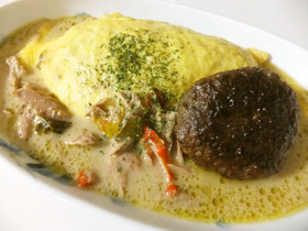 南国風パエリアのオムカレー