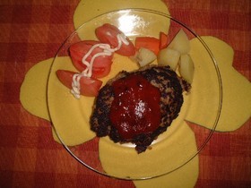 オクラハンバーグ