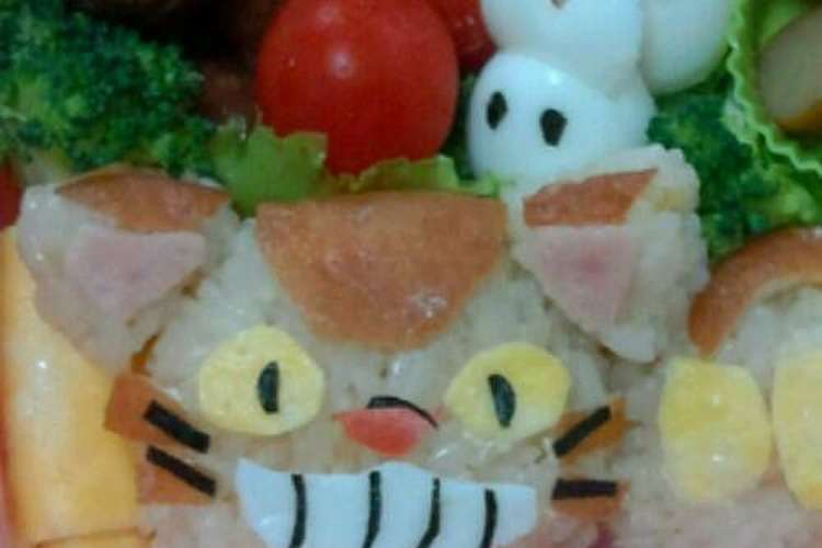 キャラ弁 トトロねこバス レシピ 作り方 By なおさゆづ クックパッド