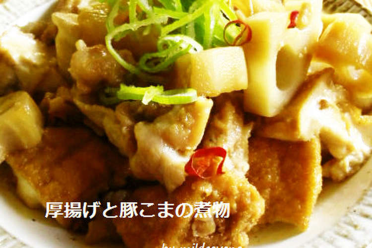 厚揚げと豚こまの煮物 W レシピ 作り方 By Mildsevene クックパッド 簡単おいしいみんなのレシピが352万品